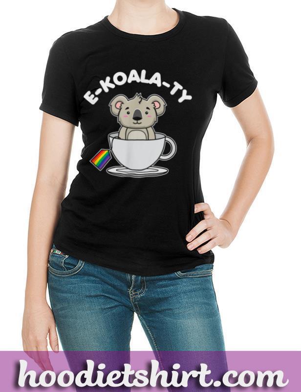Koala Pun Rainbow Flag Cute Gay Pride LGBT T Shirt