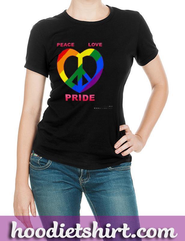 LGBT LGBTQ Pride Rainbow Peace Love T shirt T Shirt