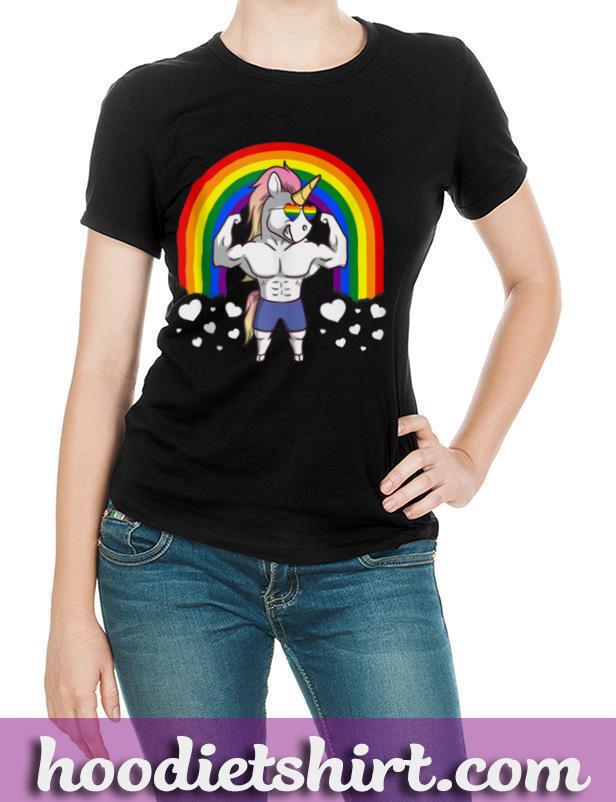 LGBT Unicorn Gay Pride Rainbow Cute Gift LGBTQ T-Shirt