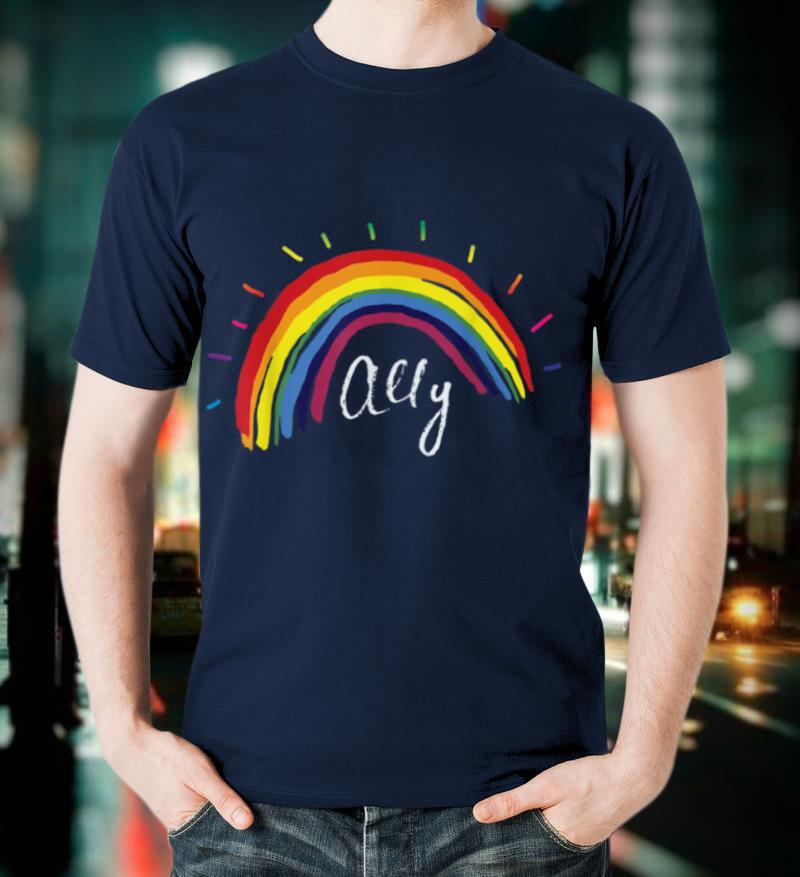 Pretty LGBTQ ALLY Gay Pride and Support Design Gay Ally T Shirt