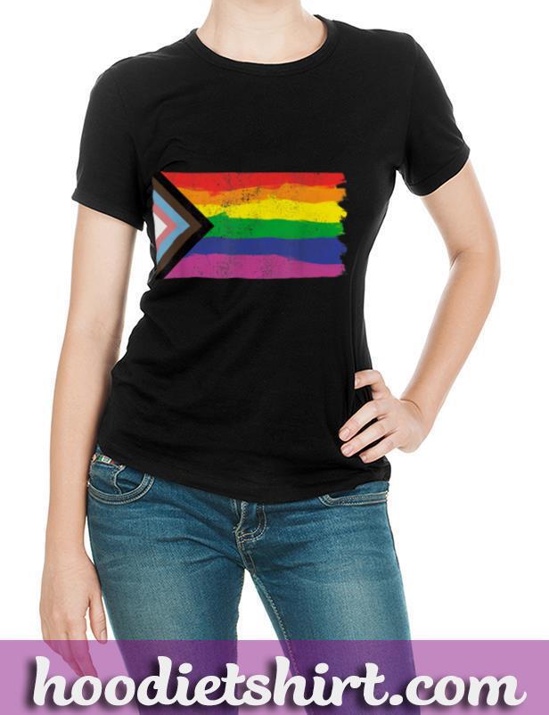 Pride Month LGTBQ Rainbow Black Pride Flag T-Shirt