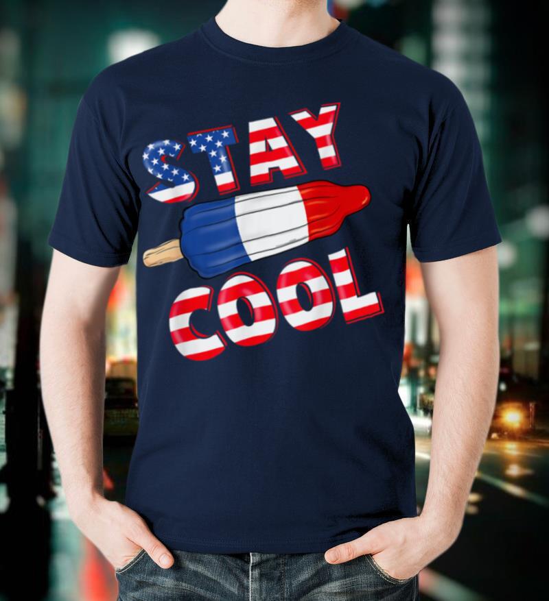 Summer Popsicle Stay Cool 4th Of July Bomb Retro 80s Pop T-Shirt