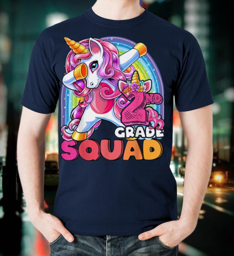 2nd Grade Squad Dabbing Unicorn Back to School Girls Gift T-Shirt