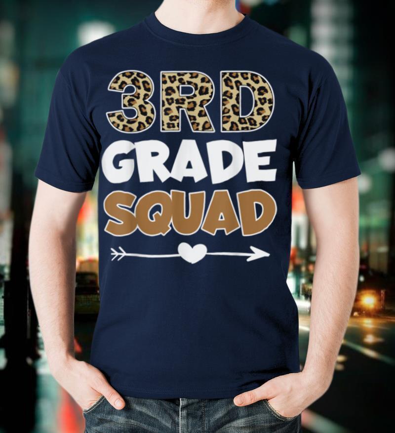 3rd Grade Squad Leopard Third Grade Teacher Kids T Shirt