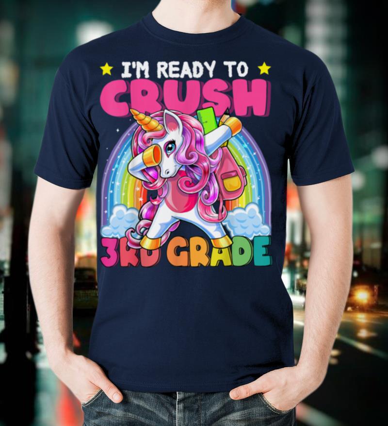 Crush 3rd Grade Dabbing Unicorn Back to School Girls Gift T Shirt
