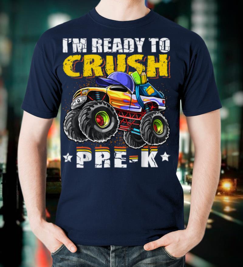 Crush Pre K Monster Truck Backpack Back to School Boys T-Shirt