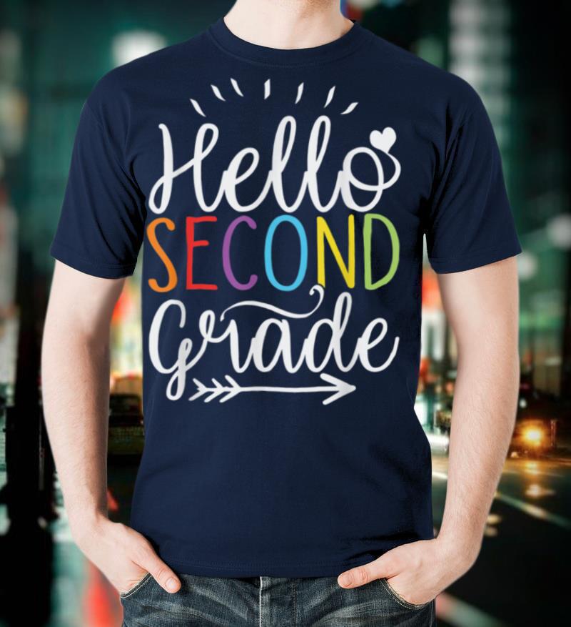 Funny Hello 2nd Second Grade Teacher Gifts Back To School T Shirt