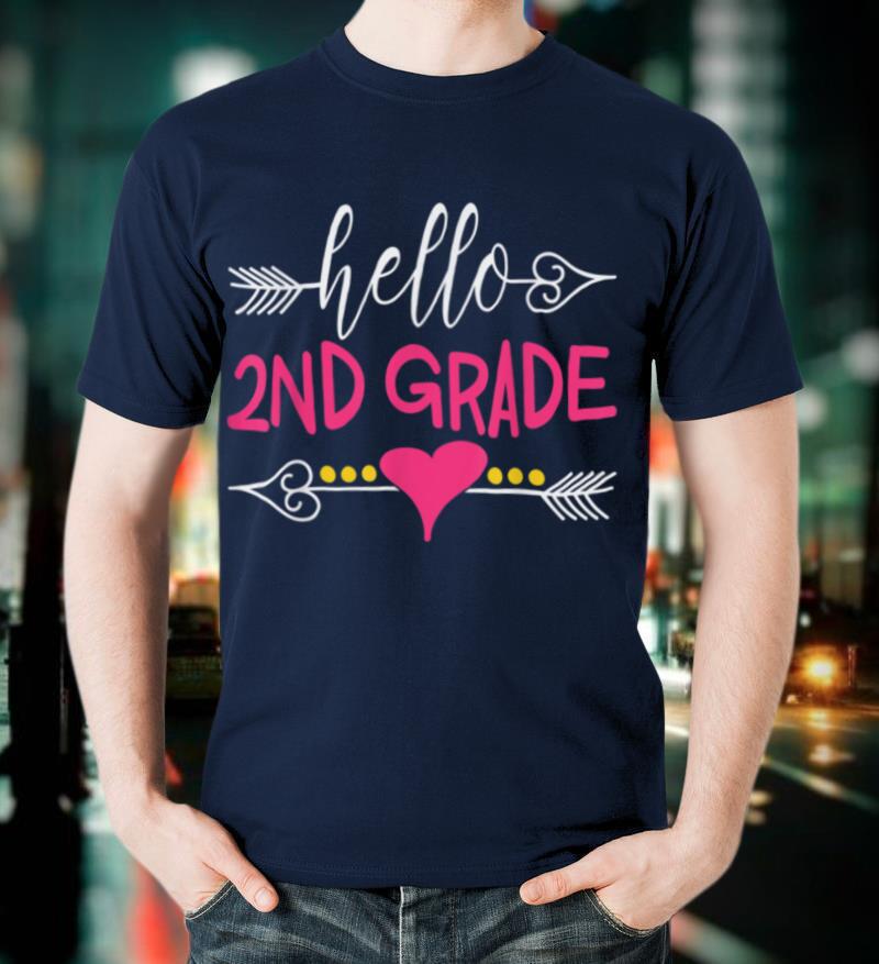 Hello 2nd Grade Shirt Teacher Kid Back to School Gift Second T-Shirt