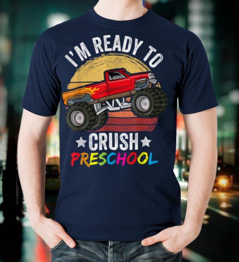 I’m Ready To Crush Preschool Apparel, Monster Truck Kid Boys T-Shirt