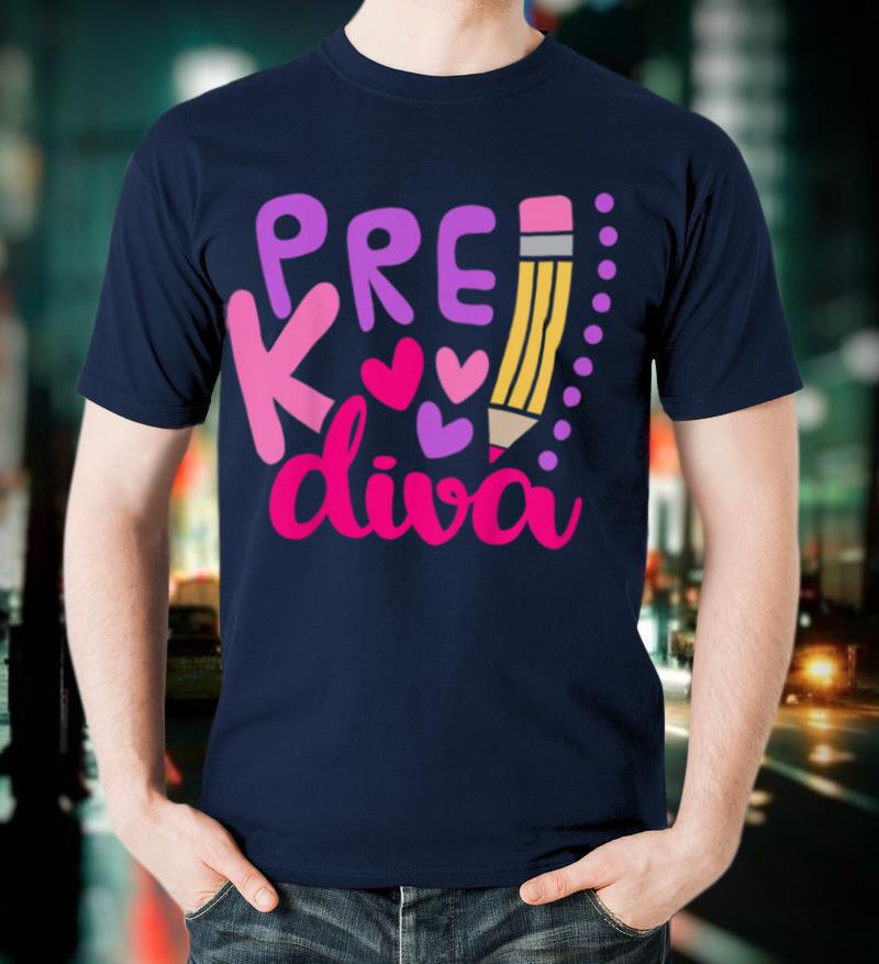 Kids Pre K Diva T Shirt, Girls First Day of Pre K Shirt