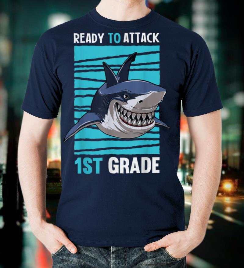 Kids Ready To Attack 1st Grade First Day of School Tees T Shirt