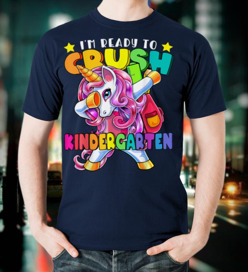 Kindergarten Dabbing Unicorn Back to School Girls Gift T-Shirt