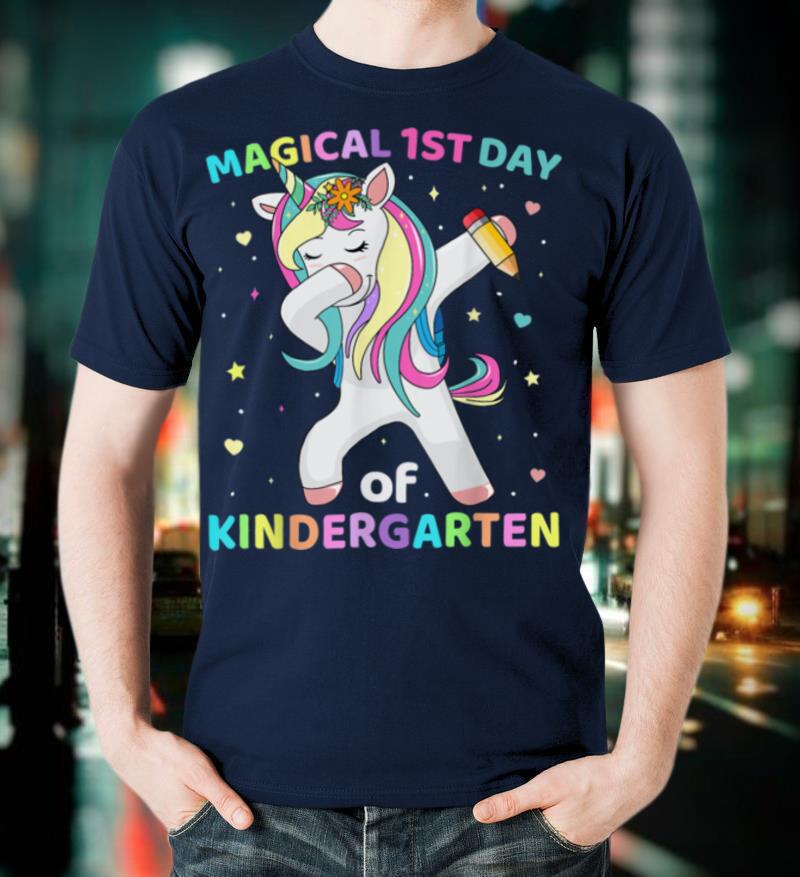 Kindergarten Unicorn First Day Of School Shirt Back To Girls