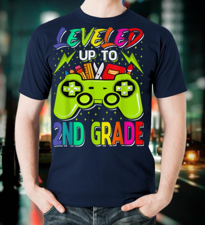 Leveled Up To 2nd Grade Gamer Back To School First Day Boys T Shirt