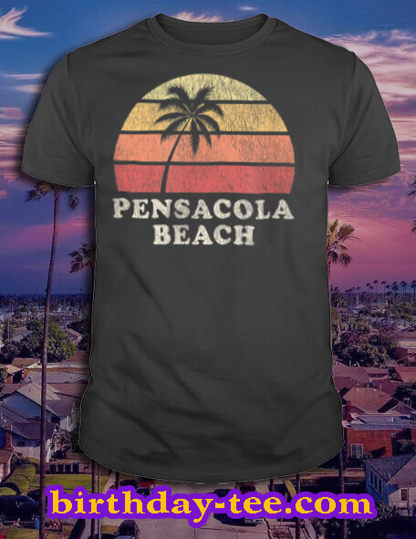 Pensacola Beach FL Vintage 70s Retro Throwback Design T Shirt