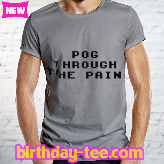 Pog Through The Pain Tommyinnit Funny Quote Red and White Raglan Baseball Tee