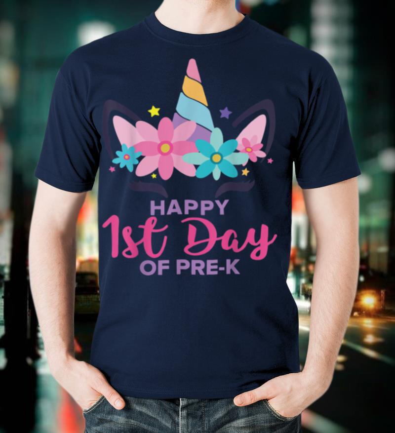 Pre K Unicorn First Day Of School Shirt Back To Outfit Girls