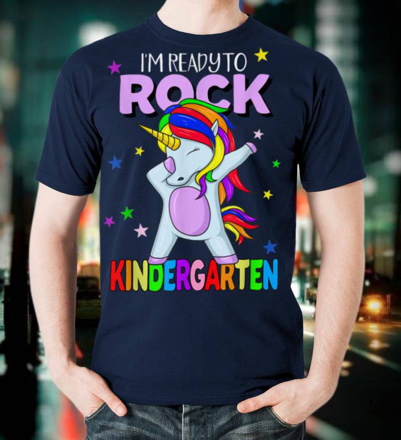 Rock Kindergarten Dabbing Unicorn Girls Back To School T Shirt