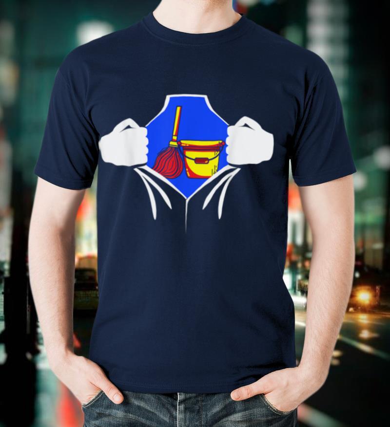 School Custodian Appreciation Gift Funny Superhero T-Shirt