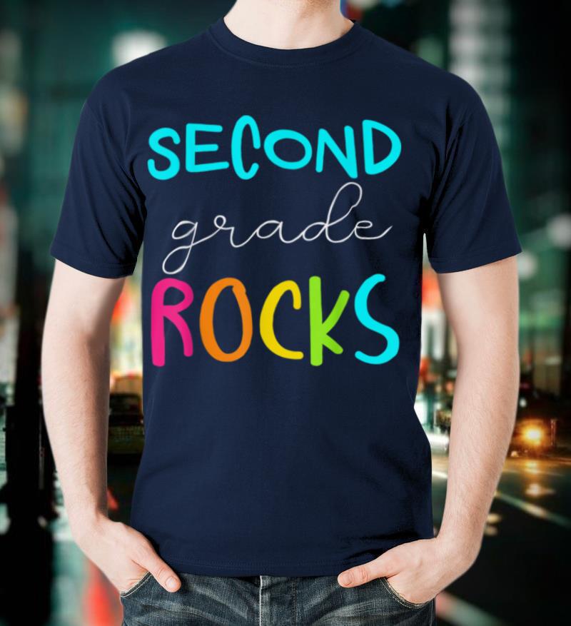 Second Grade Rocks Shirt Team 2nd Grade Teacher T-Shirt