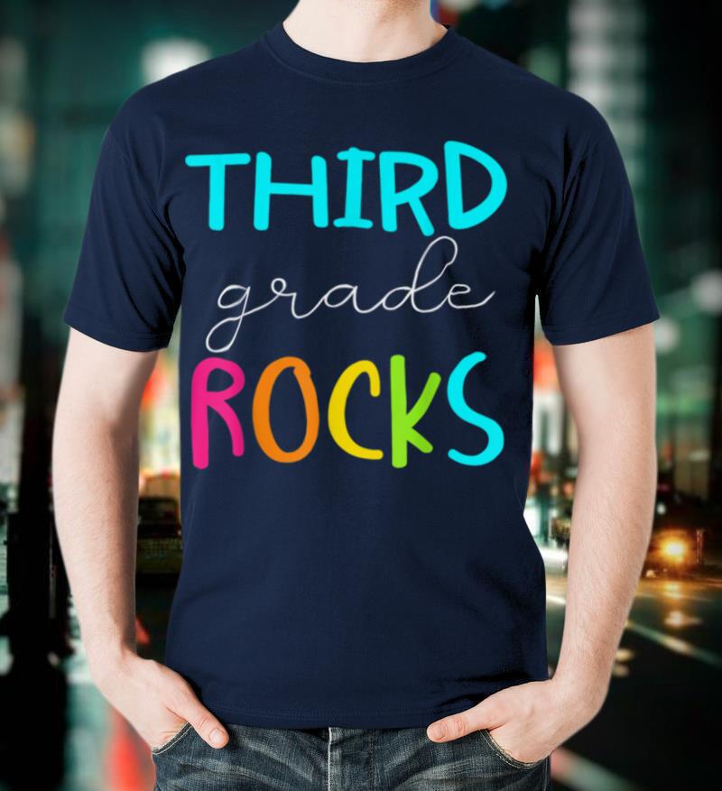 Third Grade Rocks Shirt Team 3rd Grade Teacher T Shirt