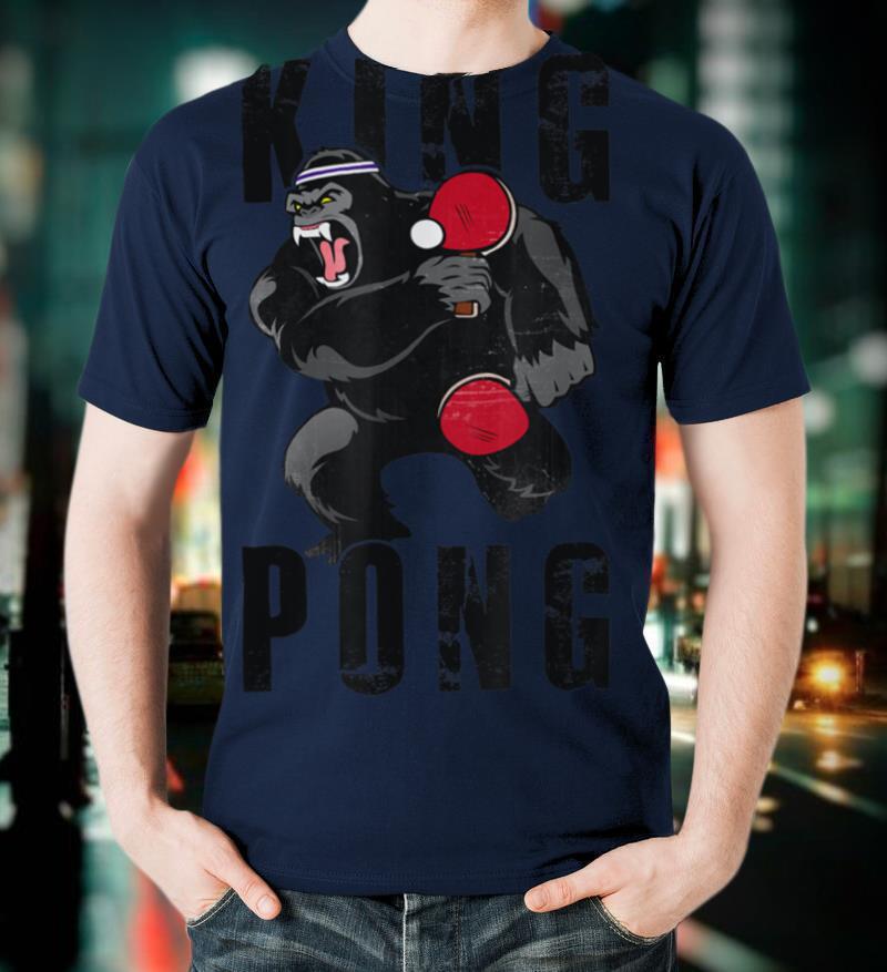 Vintage King Pong Ping Pong Table Tennis Player Game Gift T-Shirt