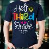 Womens Hello Third Grade Shirt Fun 3rd Grade Back to School Gift V Neck T Shirt