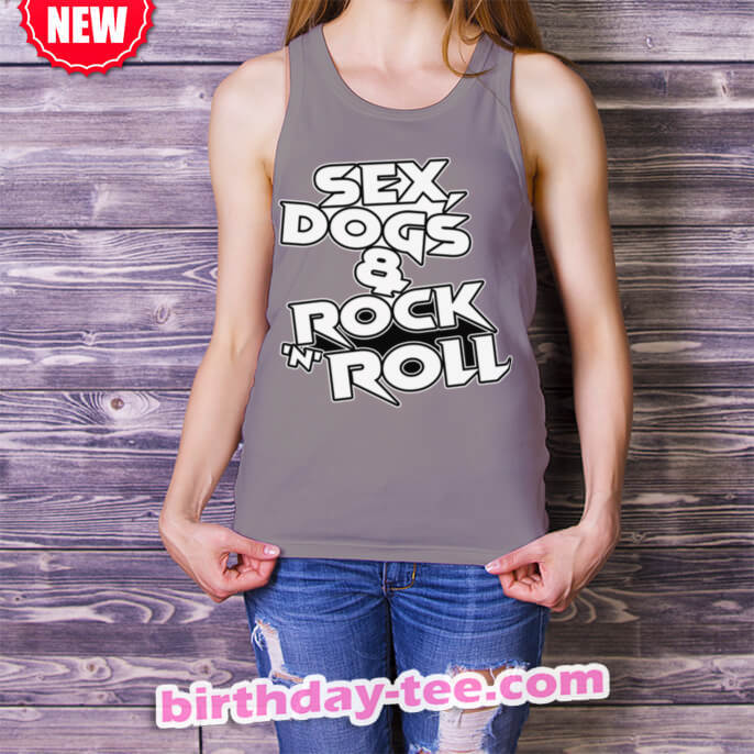 sex dogs and rock and roll dog t-shirt