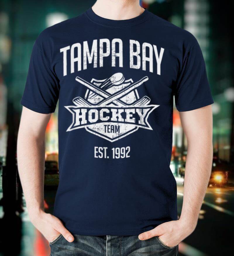 Tampa Bay Hockey Team Vintage Florida Est 1992 The Bolts T Shirt