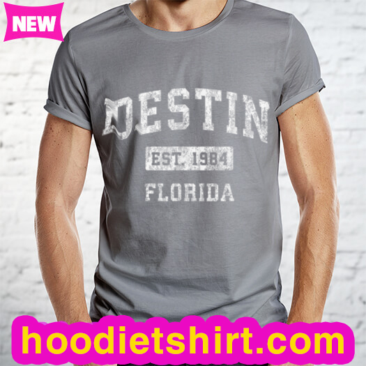 Destin Florida FL Vintage Established Sports Design T-Shirt