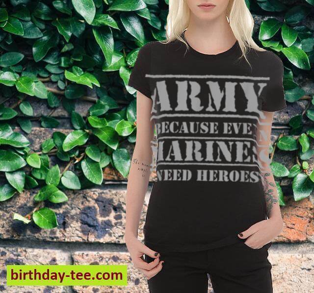 Funny US Army Heroes TShirt Gift Soldier USA Military Tee