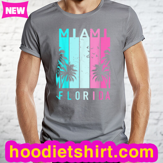 Retro Miami Florida Beach Souvenir T-Shirt Men Women Kids