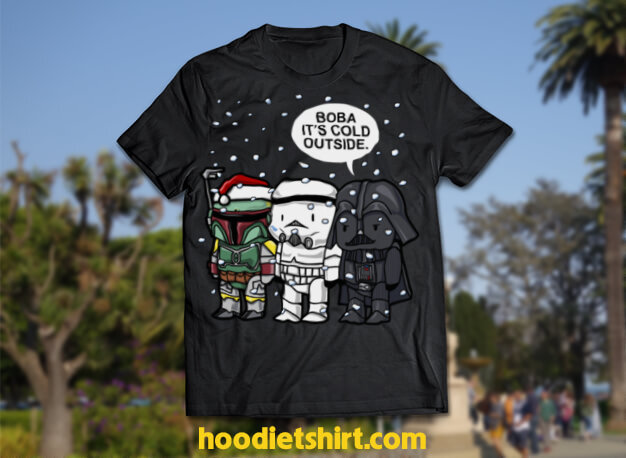Star Wars Christmas Boba It's Cold Outside Long Sleeve Tee Long Sleeve T-Shirt