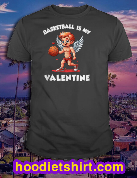 Valentine's Day Basketball Lovers Funny Cupid Dribbling Cute T-Shirt