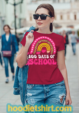 Groovy Teacher Valentine Back to School 100 Days of School T Shirt
